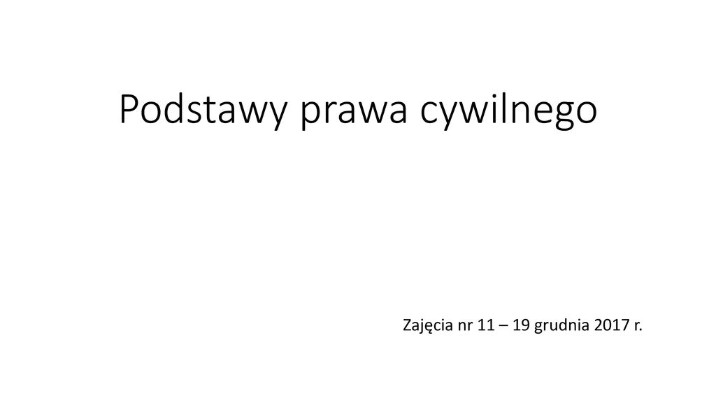 Podstawy Prawa Cywilnego Ppt Pobierz